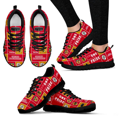 Colorful Pride Flag Chicago Blackhawks Sneakers