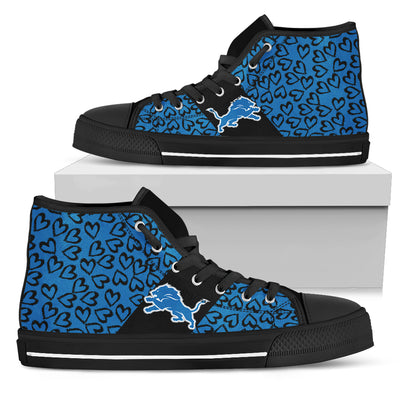 Perfect Cross Color Absolutely Nice Detroit Lions High Top Shoes