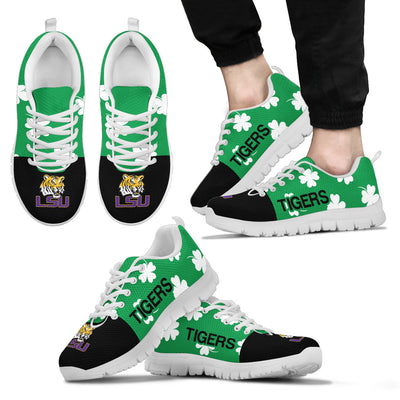 Green Color St. Patrick's Day Graceful LSU Tigers Sneakers