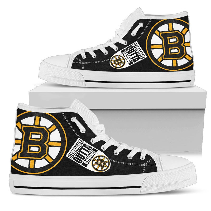 Straight Outta Boston Bruins High Top Shoes