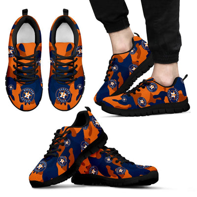 Houston Astros Cotton Camouflage Fabric Military Solider Style Sneakers