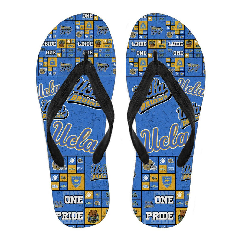 Colorful Pride Flag UCLA Bruins Flip Flops