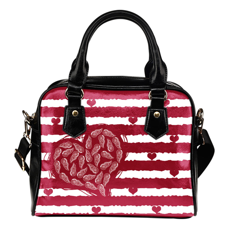 Pretty Detroit Red Wings Shoulder Handbags Sweet Romantic Love Frames