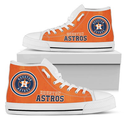 Circle Logo Houston Astros High Top Shoes