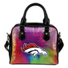 Rainbow Dynamic Mix Colours Gorgeous Denver Broncos Shoulder Handbags