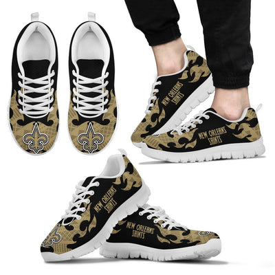 Tribal Flames Pattern New Orleans Saints Sneakers