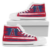 American Flag Vintage Baseball Los Angeles Angels High Top Shoes