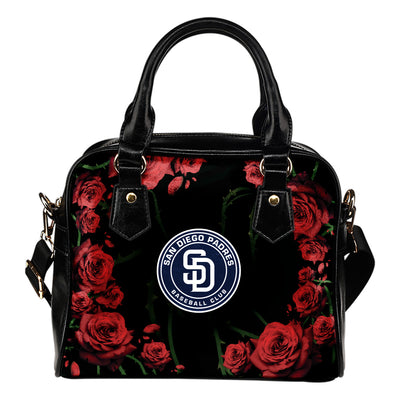 Valentine Rose With Thorns San Diego Padres Shoulder Handbags