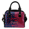 Unique Twinkle Star With Line Atlanta Braves Shoulder Handbags