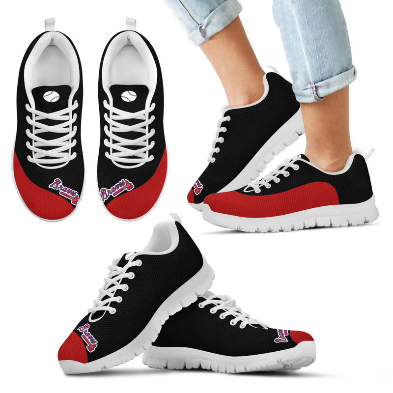 Valentine Love Red Colorful Atlanta Braves Sneakers