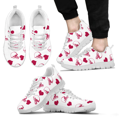 Sweeten Dreamy Love Pattern With Logo Cleveland Browns Sneakers