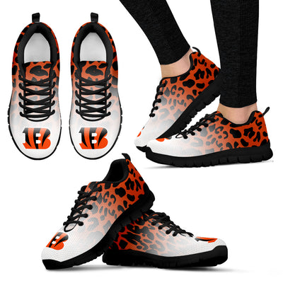 Leopard Pattern Awesome Cincinnati Bengals Sneakers