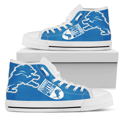 Straight Outta Detroit Lions High Top Shoes