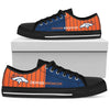 Cool Simple Design Vertical Stripes Denver Broncos Low Top Shoes