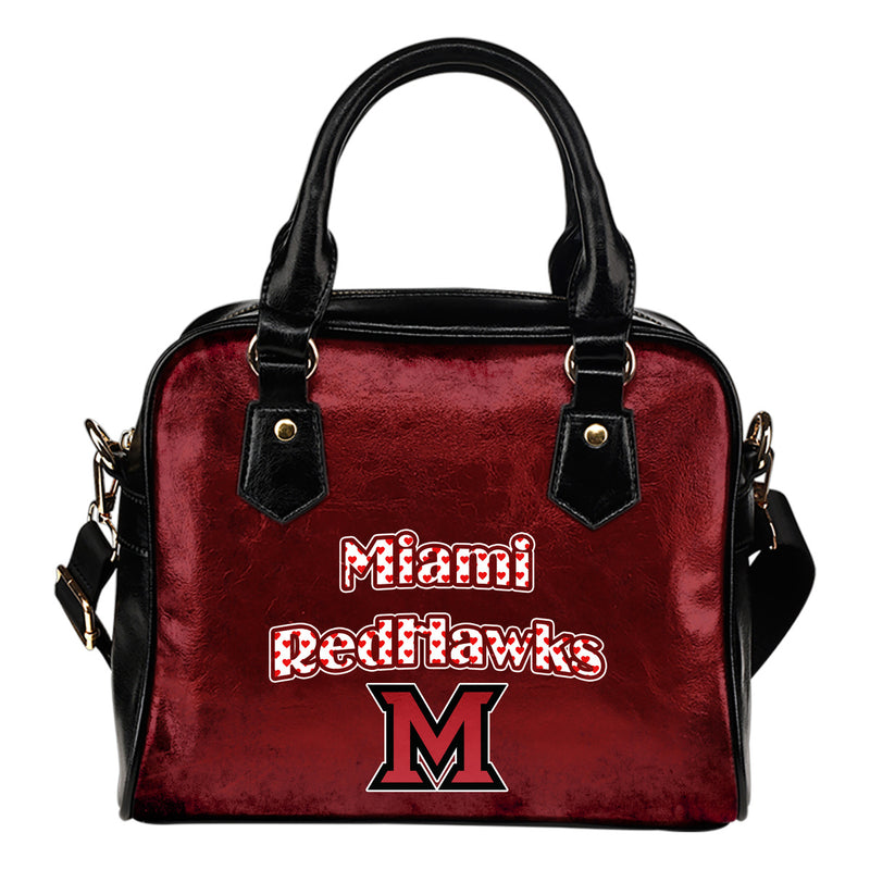 Love Icon Mix Miami RedHawks Logo Meaningful Shoulder Handbags