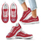 Wave Red Floating Pattern Montreal Canadiens Sneakers