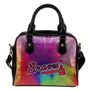 Rainbow Dynamic Mix Colours Gorgeous Atlanta Braves Shoulder Handbags