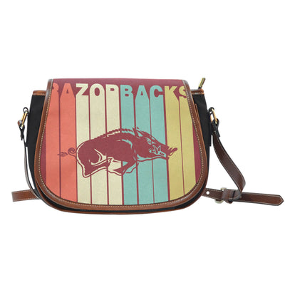 Unique Vintage Style Arkansas Razorbacks Saddle Bags