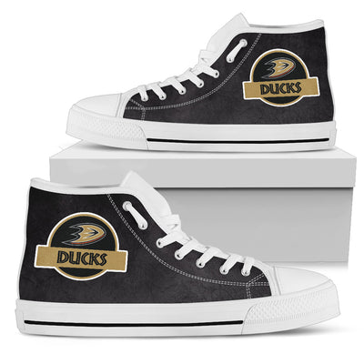 Jurassic Park Anaheim Ducks High Top Shoes V2