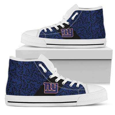 Perfect Cross Color Absolutely Nice New York Giants High Top Shoes