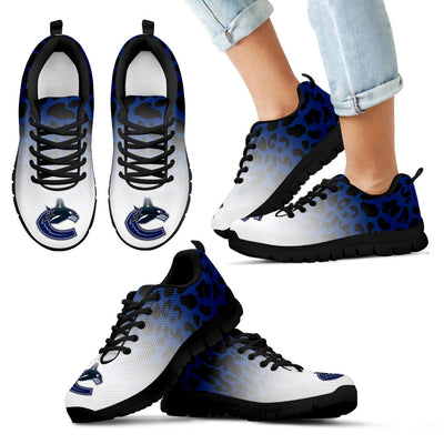 Custom Printed Vancouver Canucks Sneakers Leopard Pattern Awesome