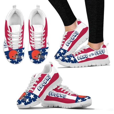 Proud Of American Flag Three Line Cleveland Browns Sneakers