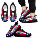 Proud Of American Flag Three Line Montreal Canadiens Sneakers