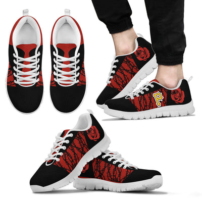 Rose Plant Gorgeous Lovely Logo Pittsburgh Pirates Sneakers