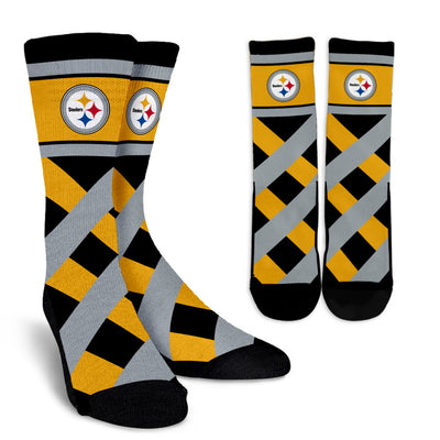 Sports Highly Dynamic Beautiful Pittsburgh Steelers Crew Socks