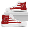 American Flag Wisconsin Badgers High Top Shoes