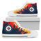 Fire Burning Fierce Strong Logo Winnipeg Jets High Top Shoes