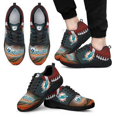 Awesome Miami Dolphins Running Sneakers For Football Fan