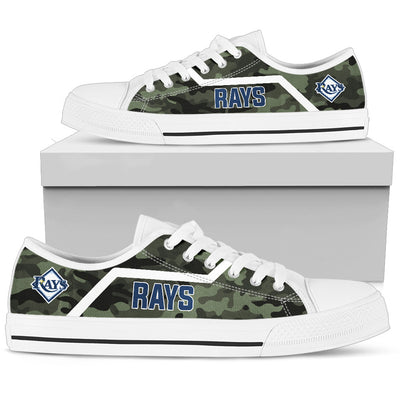 Simple Camo Tampa Bay Rays Low Top Shoes