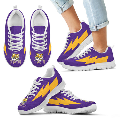 Gorgeous Style LSU Tigers Sneakers Thunder Lightning Amazing Logo