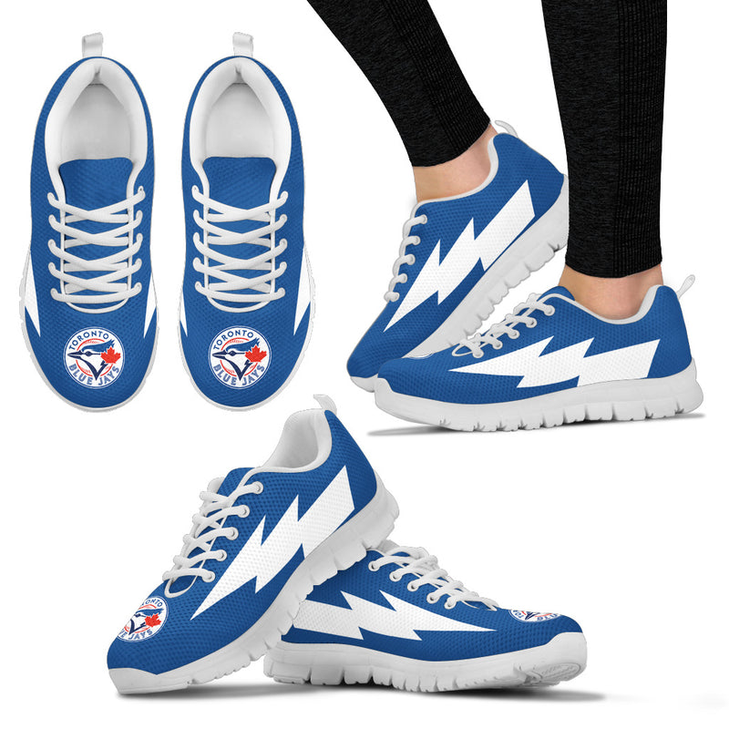 Gorgeous Toronto Blue Jays Sneakers Thunder Lightning Amazing Logo
