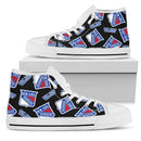 Script Logo Pattern New York Rangers High Top Shoes