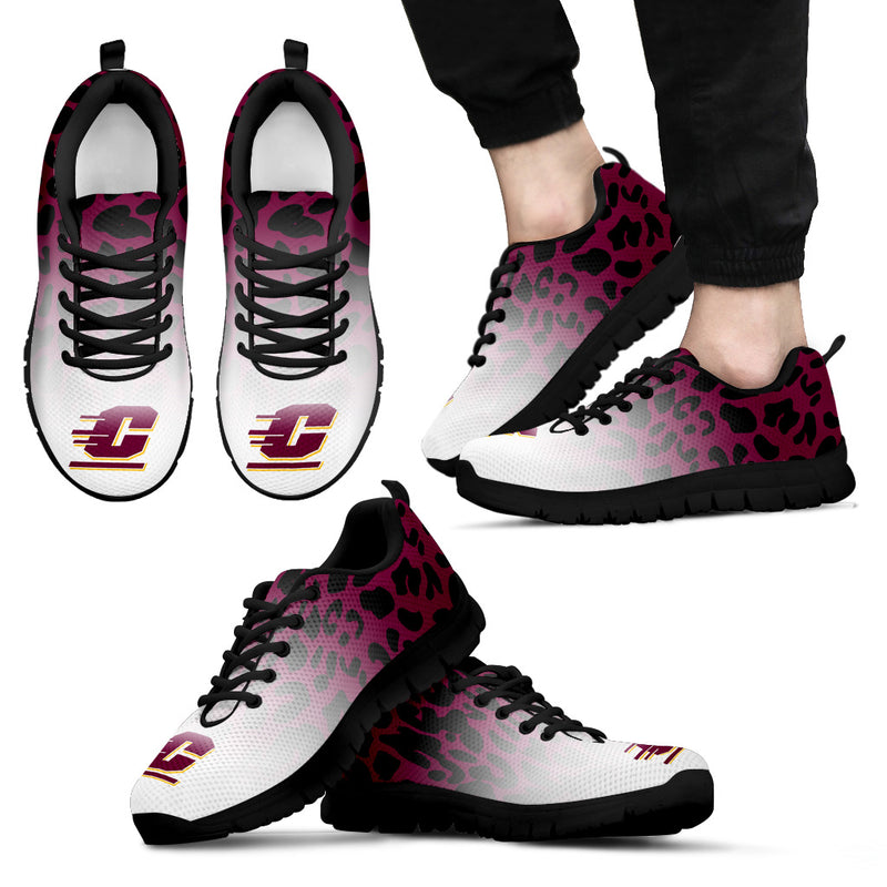 Leopard Pattern Awesome Central Michigan Chippewas Sneakers