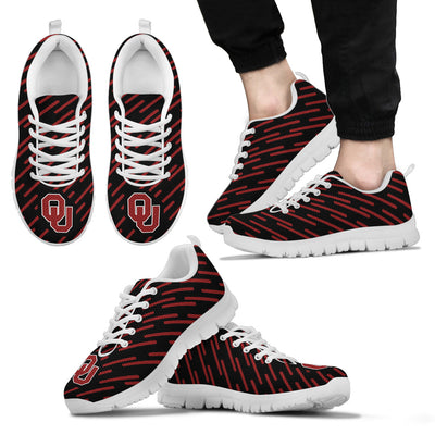 Marvelous Striped Stunning Logo Oklahoma Sooners Sneakers