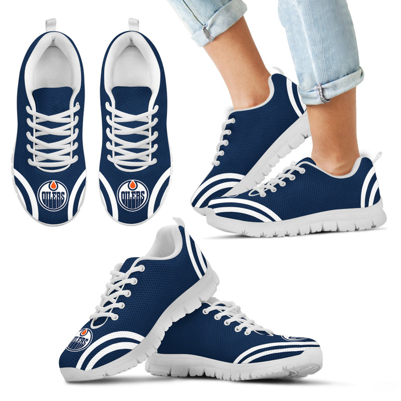 Lovely Curves Stunning Logo Icon Edmonton Oilers Sneakers