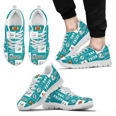 Colorful Pride Flag Miami Dolphins Sneakers