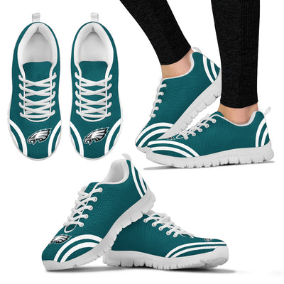 Lovely Curves Stunning Logo Icon Philadelphia Eagles Sneakers