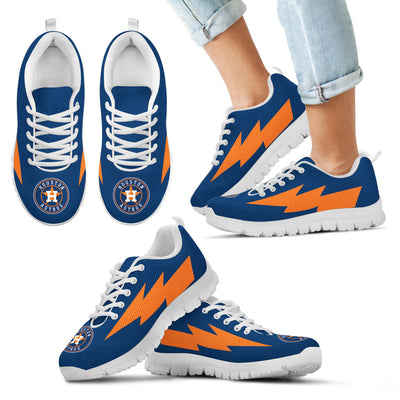 Funny Style Houston Astros Sneakers Thunder Lightning Amazing Logo