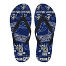 Colorful Pride Flag Tampa Bay Lightning Flip Flops