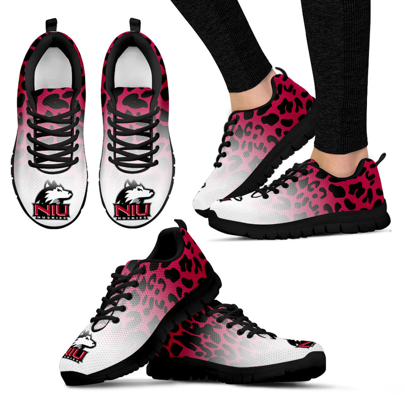Leopard Pattern Awesome Northern Illinois Huskies Sneakers