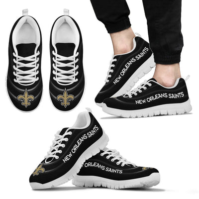 Wave Red Floating Pattern New Orleans Saints Sneakers