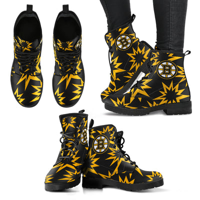 Dizzy Motion Amazing Designs Logo Boston Bruins Boots