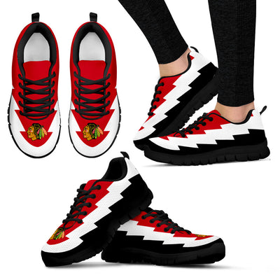 Jagged Saws Creative Draw Chicago Blackhawks Sneakers