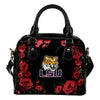 Valentine Rose With Thorns LSU Tigers Shoulder Handbags