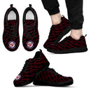 Marvelous Striped Stunning Logo Washington Nationals Sneakers