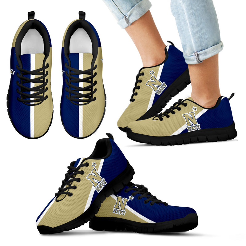 Dynamic Aparted Colours Beautiful Logo Navy Midshipmen Sneakers